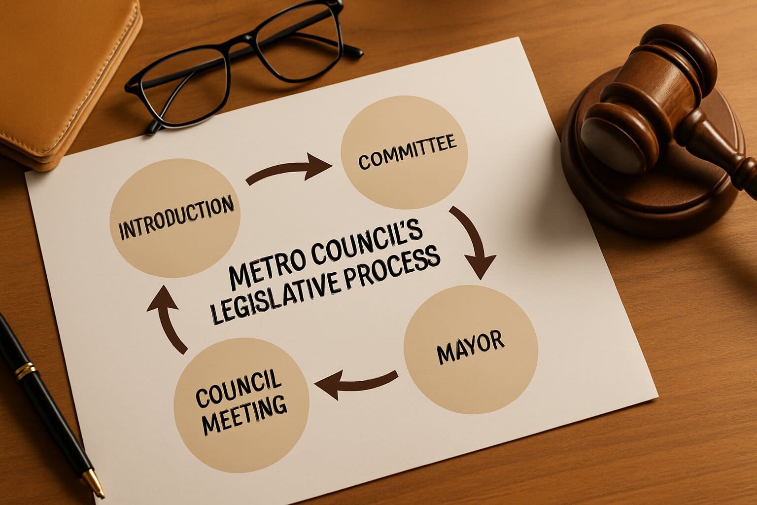 Overview of Metro Council's Legislative Process — illustration for Metro Council holds a public hearing and second